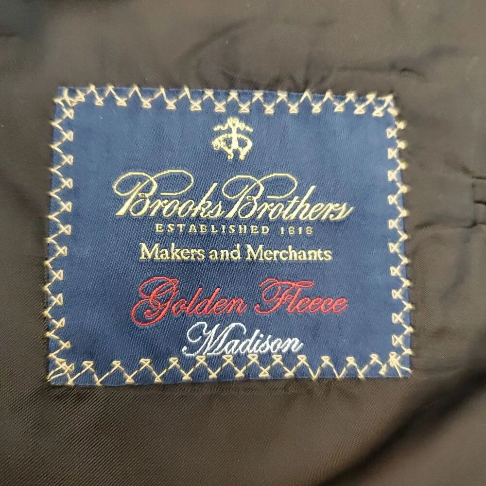 Brooks Brothers Golden Fleece Madison Full Canvas Wool Blazer 48R VBC Italian